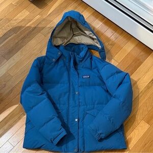 Patagonia Blue and Tan Shell Jacket